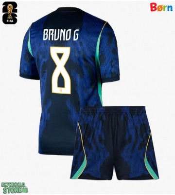 Brasilien Bruno Guimaraes #8 Replika Babytøj Udebanesæt Børn VM 2026 Kortærmet (+ Korte bukser)